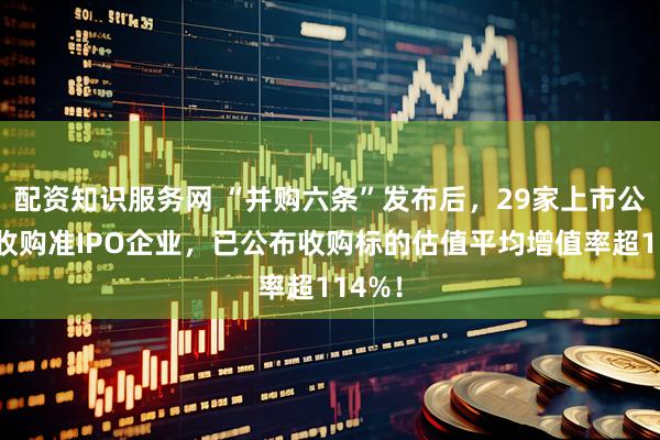 配资知识服务网 “并购六条”发布后，29家上市公司拟收购准IPO企业，已公布收购标的估值平均增值率超114%！